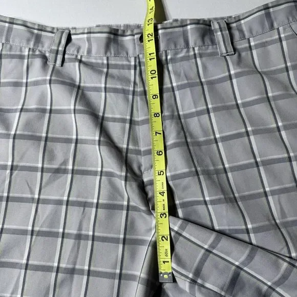 Adidas Shorts Mens 36 Gray Plaid Golf Preppy - Picture 15 of 16